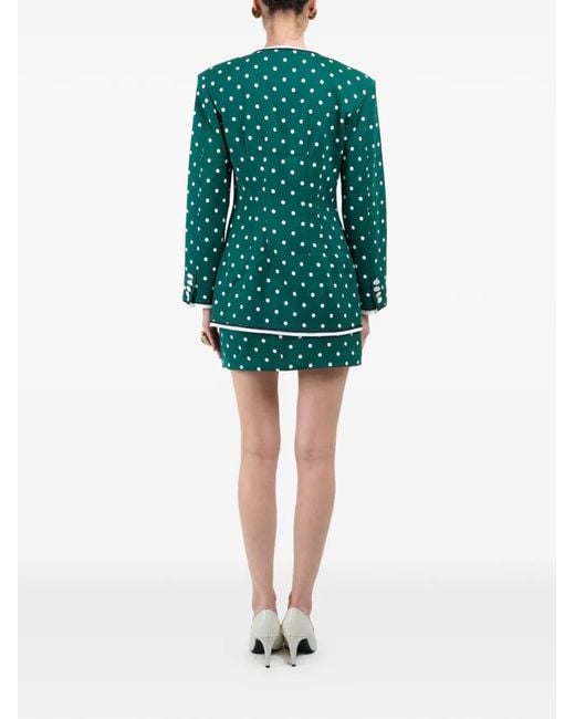 ROWEN ROSE Green Veste À Pois