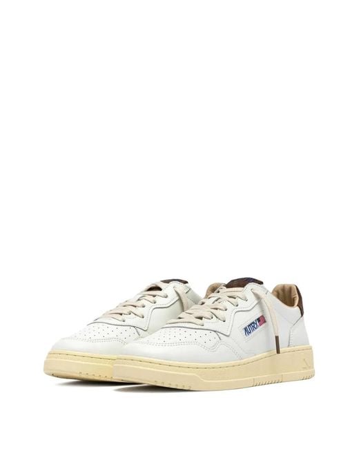 Autry White Medalist Low Sneakers for men