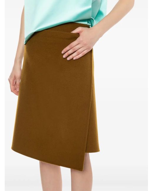 Philosophy Di Lorenzo Serafini Aライン ラップスカート Brown