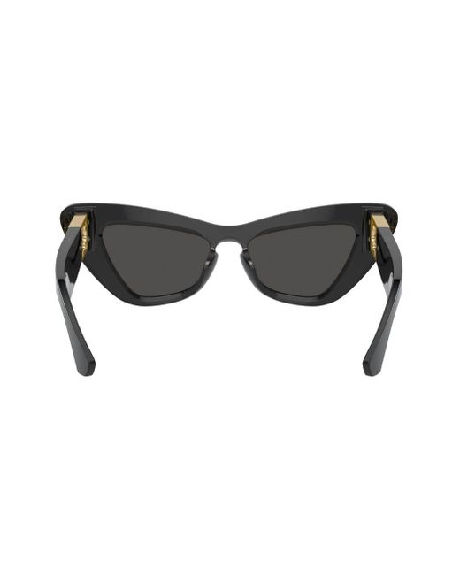 Burberry Black Rose-monogram Cat-eye Sunglasses