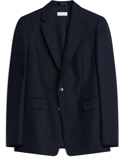 Dries Van Noten Wollen Blazer in het Blue voor heren