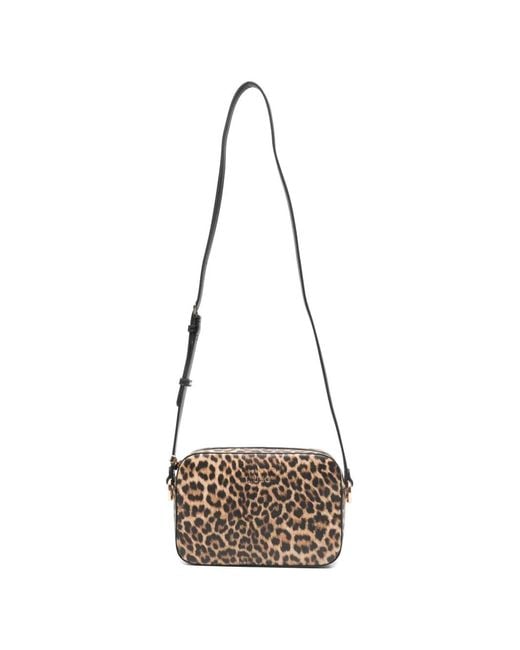 Liu Jo White Medium Animal-Print Crossbody Bag