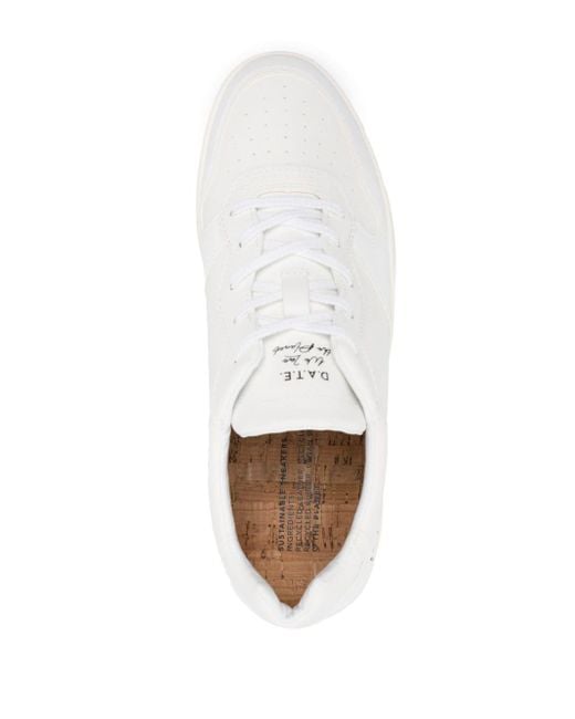 Date Court Basic Leren Sneakers in het White voor heren