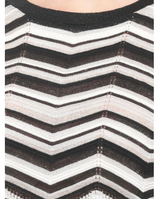 D.exterior Gray Haut Sans Manches À Motif De Chevrons