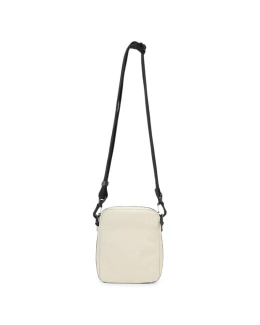 Boss White Logo-Emed Messenger Bag for men