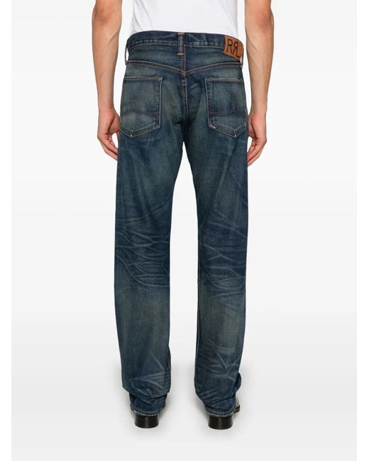 RRL Blue Ripped Jeans for men