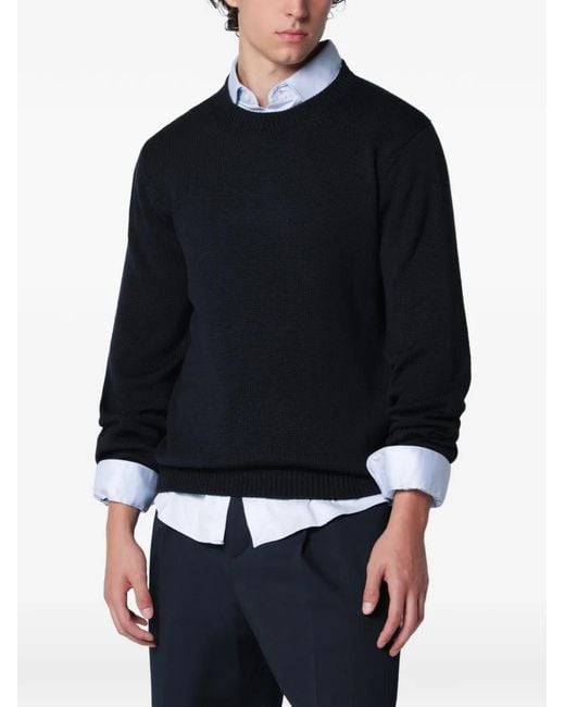 Roberto Collina Black Crew-Neck Sweater for men