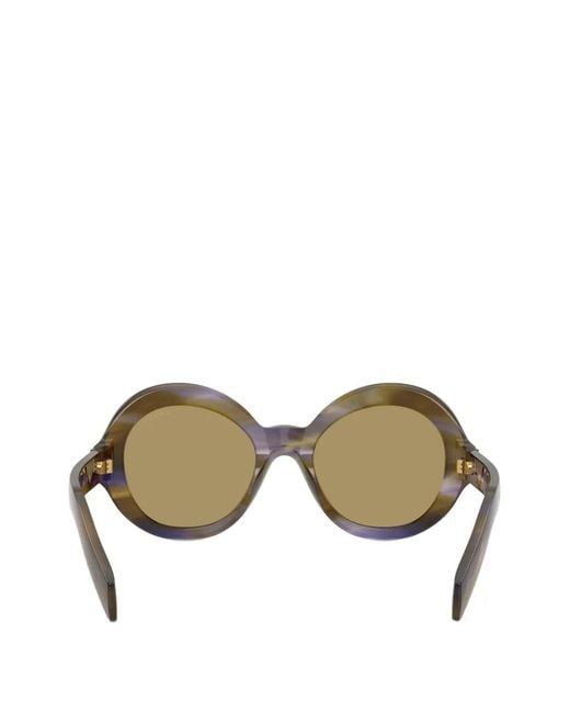 Prada Brown Round-Frame Sunglasses
