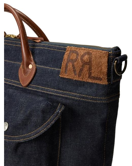 RRL Blue Dayton Tote Bag for men