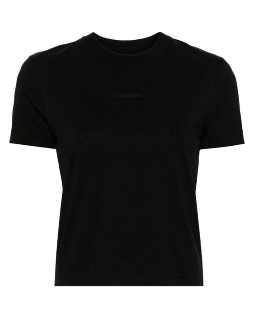 T-shirt en coton le t-shirt gros grain Jacquemus en coloris Black