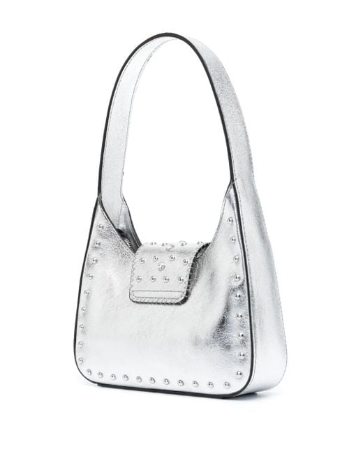 Moschino White Buckle-Detail Tote Bag