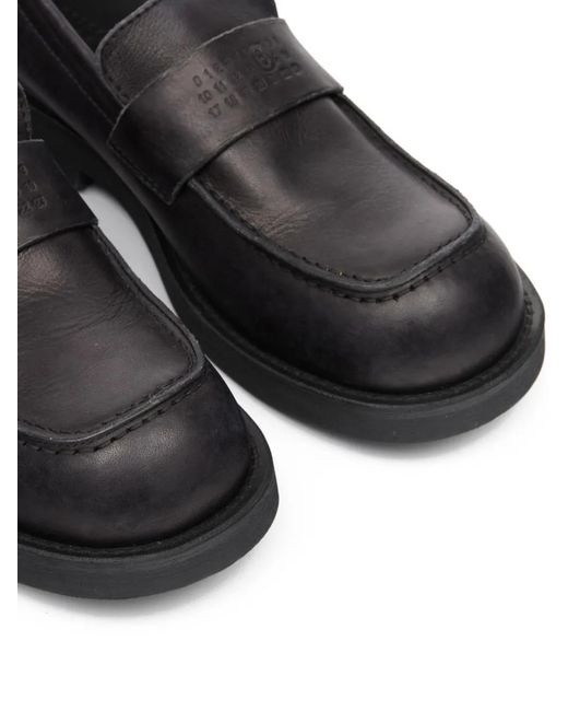 MM6 by Maison Margiela Black City Biker Loafers