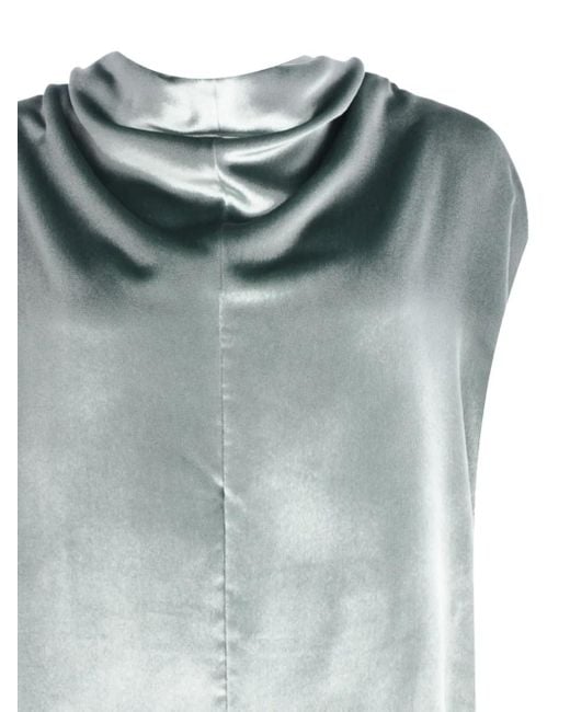 Alberta Ferretti Green Top mit Wasserfallausschnitt