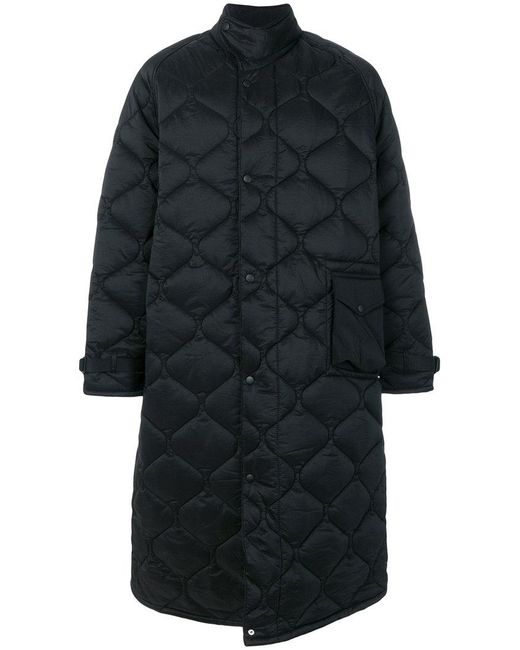 Our Legacy Black Quilted Cape Coat for men