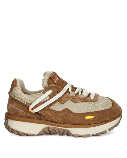 Ugg Brown Retrofi Suede-Panelled Running Sneakers