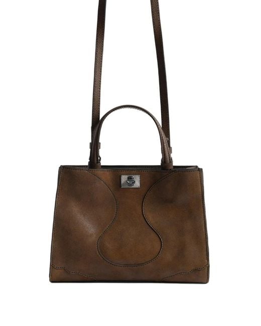 Zadig & Voltaire Brown Mini Jack Leather Shoulder Bag