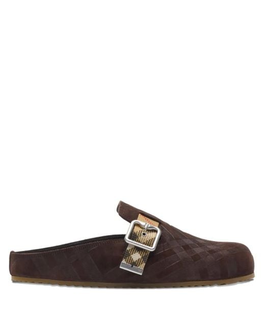 Burberry Brown Check-pattern Buckle Sandals