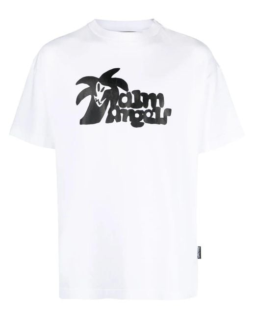 Palm Angels White Hunter Logo-print Cotton-jersey T-shirt X for men