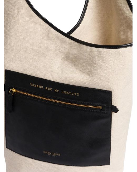 Alberta Ferretti Black Zipped Pocket Shoulder Bag