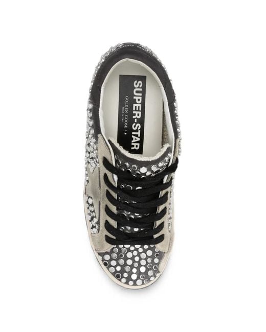 Golden Goose Deluxe Brand White Baskets Super-Star À Détails De Clous
