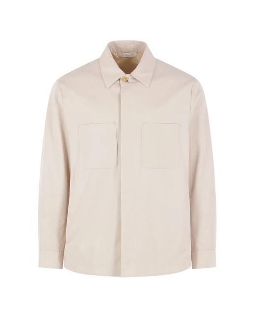 Umit Benan White Jerome Patch-Pocket Twill-Pocket Overshirt for men