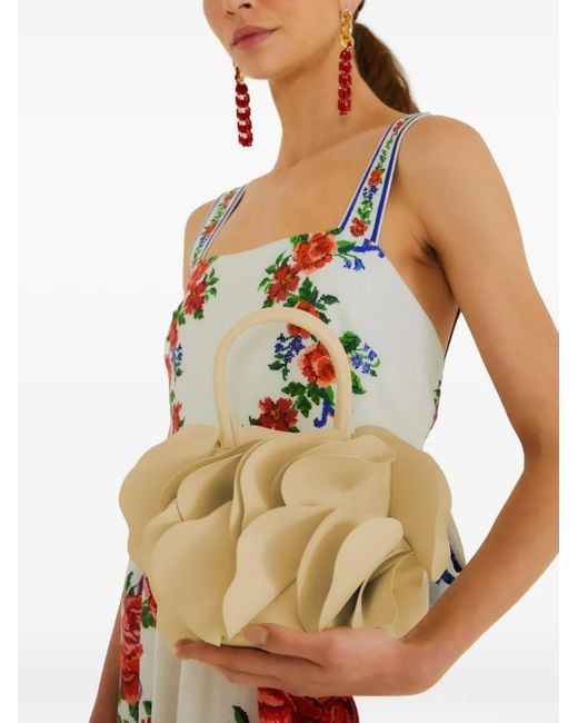 Farm Rio Natural Petal-detail Tote Bag