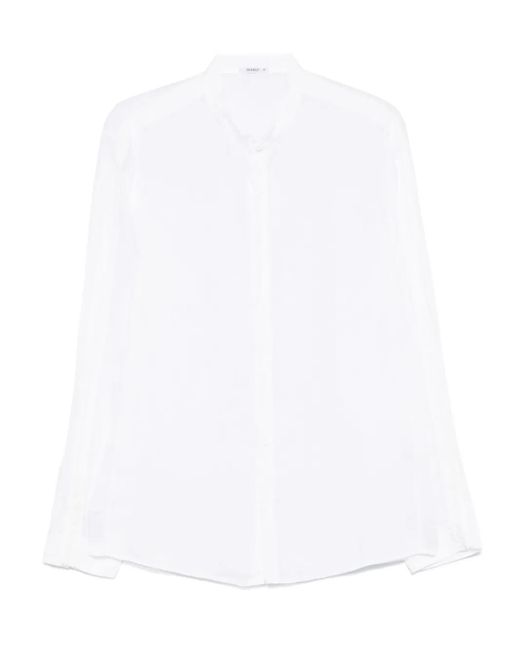 メンズ Transit スタンドカラー シャツ White