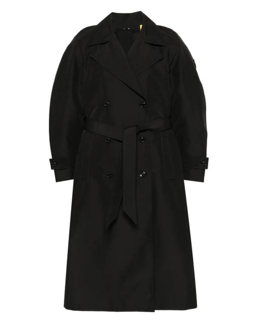 Double-breasted belted trench coat Moncler x Edward Enninful de color Black