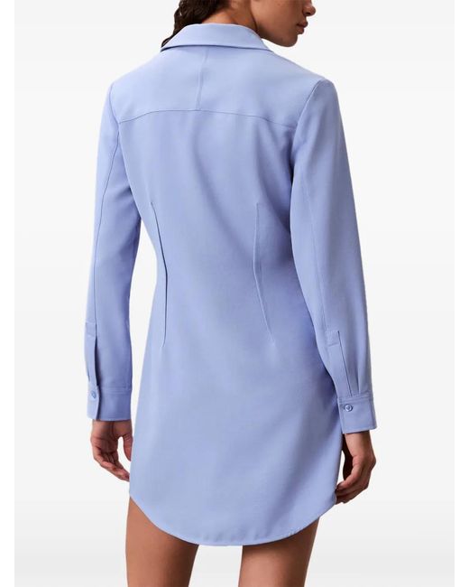Calvin Klein Blue Panelled Shirt Dress