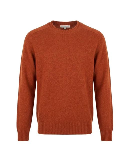 Malo Orange Crew-Neck Cashmere Sweater for men