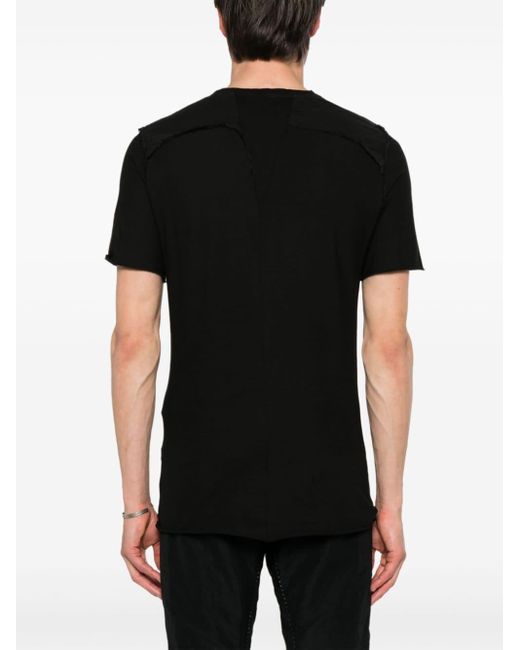 T-shirt en coton à effet usé Masnada pour homme en coloris Black