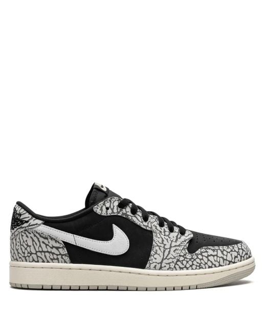 Nike Black Air 1 Low "Elephant Print" Sneakers