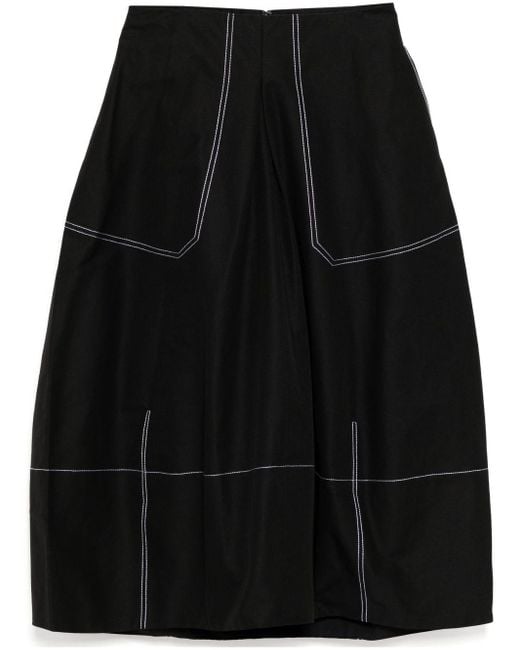 Lee Mathews Black Zip Fastening Skirt