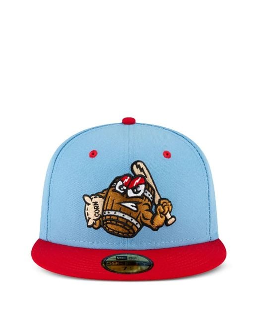 KTZ Blue 59Fifty Louisville Bats Baseball Cap for men