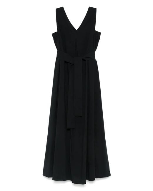 MOUTAKI Black Cotton Midi Dress