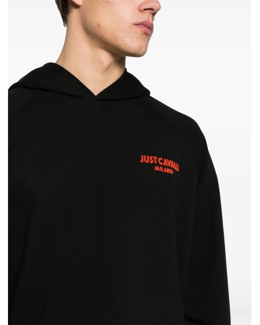 Just Cavalli Black Cotton Sweatshirt for men