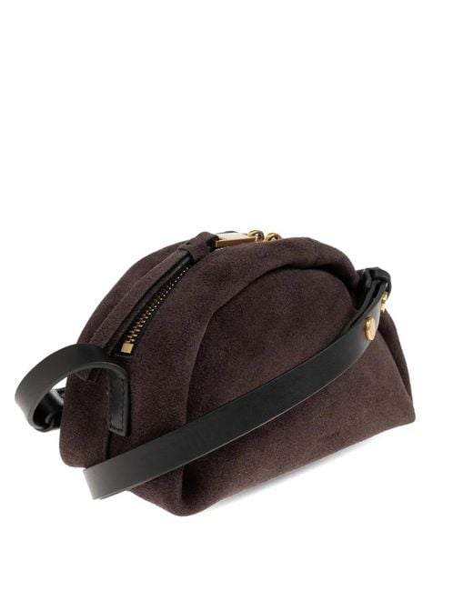 AllSaints Black Rosalie Suede Shoulder Bag
