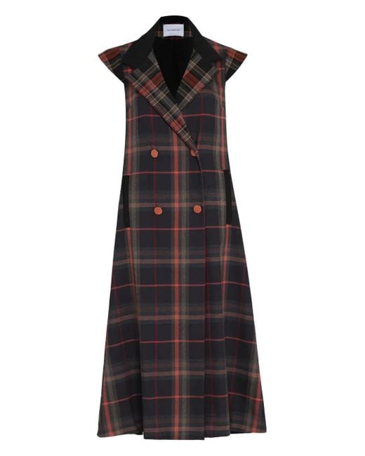 Manteau Croisé À Carreaux Olympiah en coloris Black