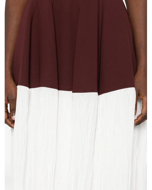 Jonathan Simkhai Red Pleated Maxi Dress