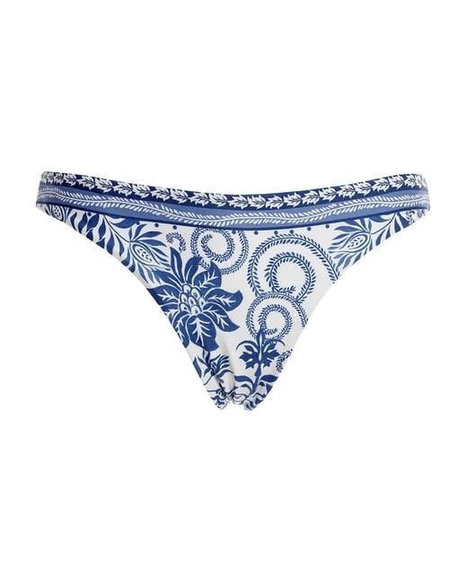 Agua Bendita Blue Ilu Batik Bikini Bottoms