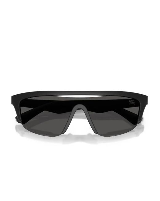 Burberry Gray Shield-Frame Sunglasses for men