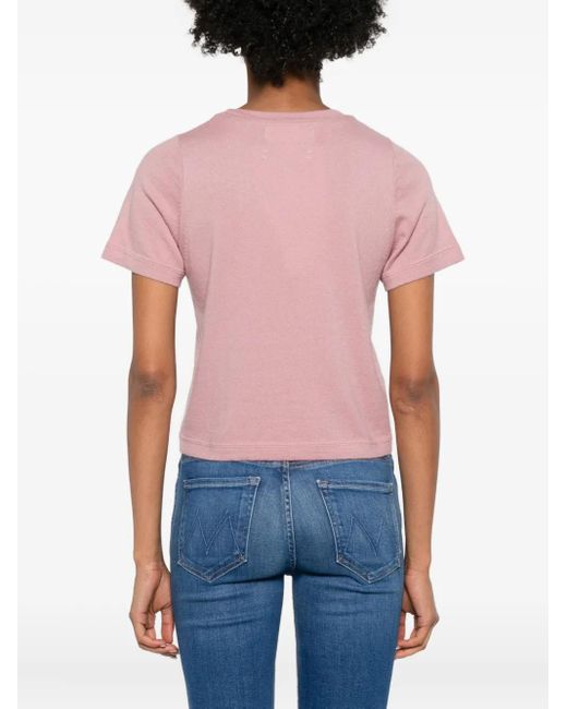 Extreme Cashmere Pink T-Shirt mit Rundhalsausschnitt