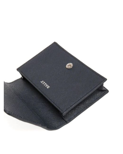 メンズ Bally リボン レザーカードケース Black