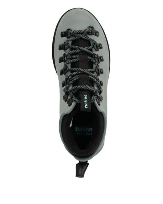 Native Eyewear Black Lace-Up Rubber Boots