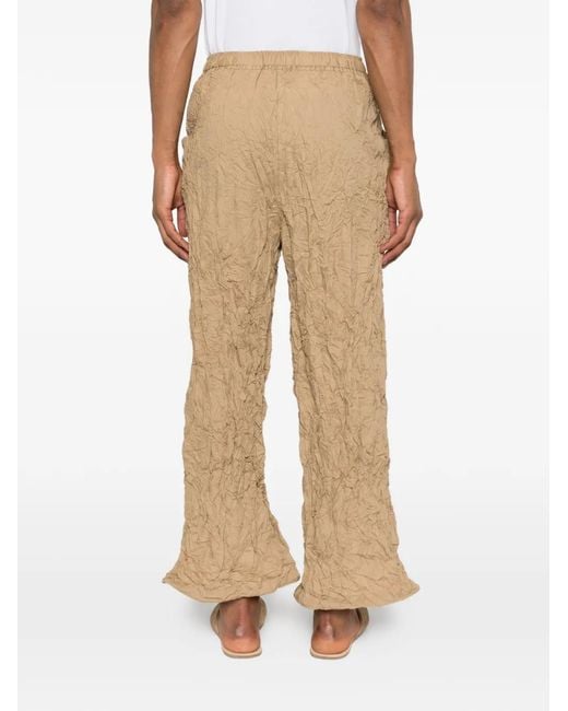GONGDID DESIGN Natural Crinkled Trousers for men
