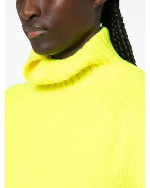 J.W. Anderson Yellow Roll-Neck Raglan-Sleeve Sweater