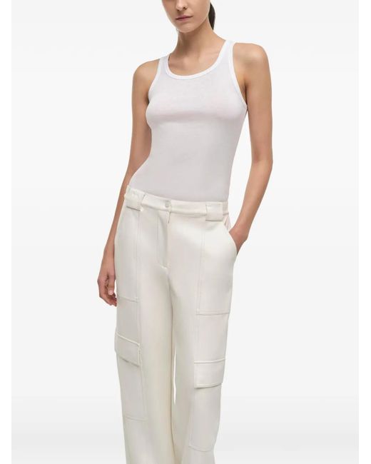 Jonathan Simkhai White Sofia Cargo Pants