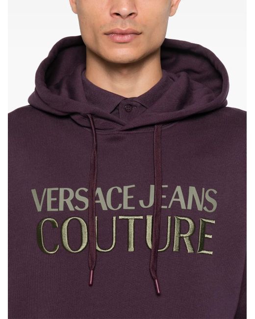 Versace Jeans Couture Purple Logo Hoodie for men