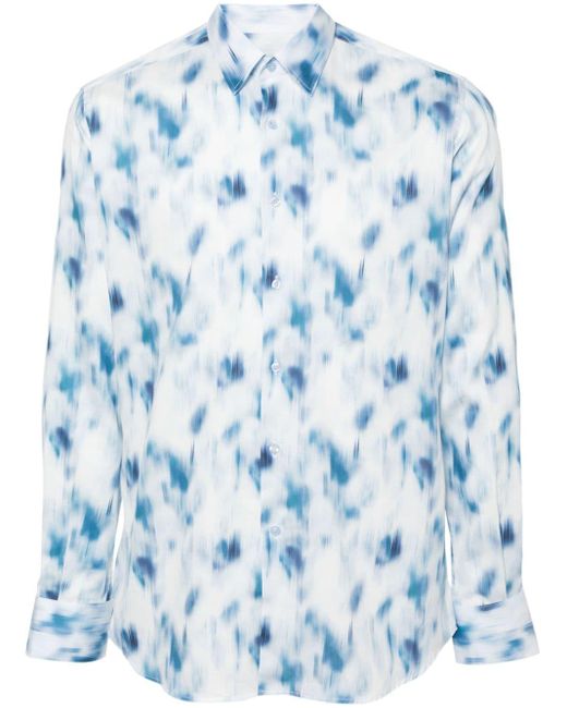 Camisa con estampado abstracto Karl Lagerfeld de hombre de color Blue
