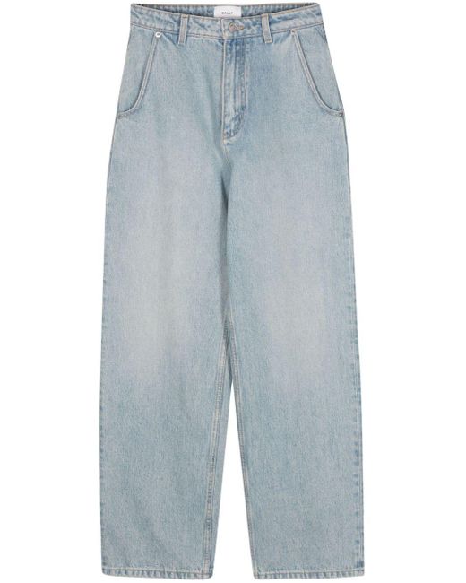 Bally Blue Logo-Patch Straight Jeans